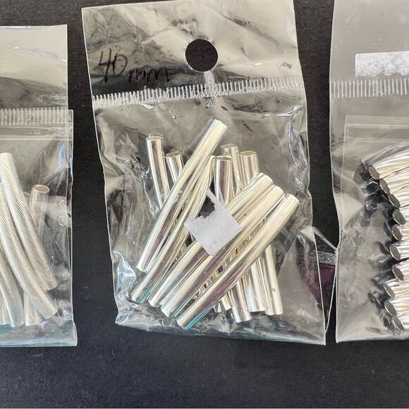 Curved Tube Spacer Jewelry Making Supplies
3 bundles of 10 silver - Picture 3 of 4